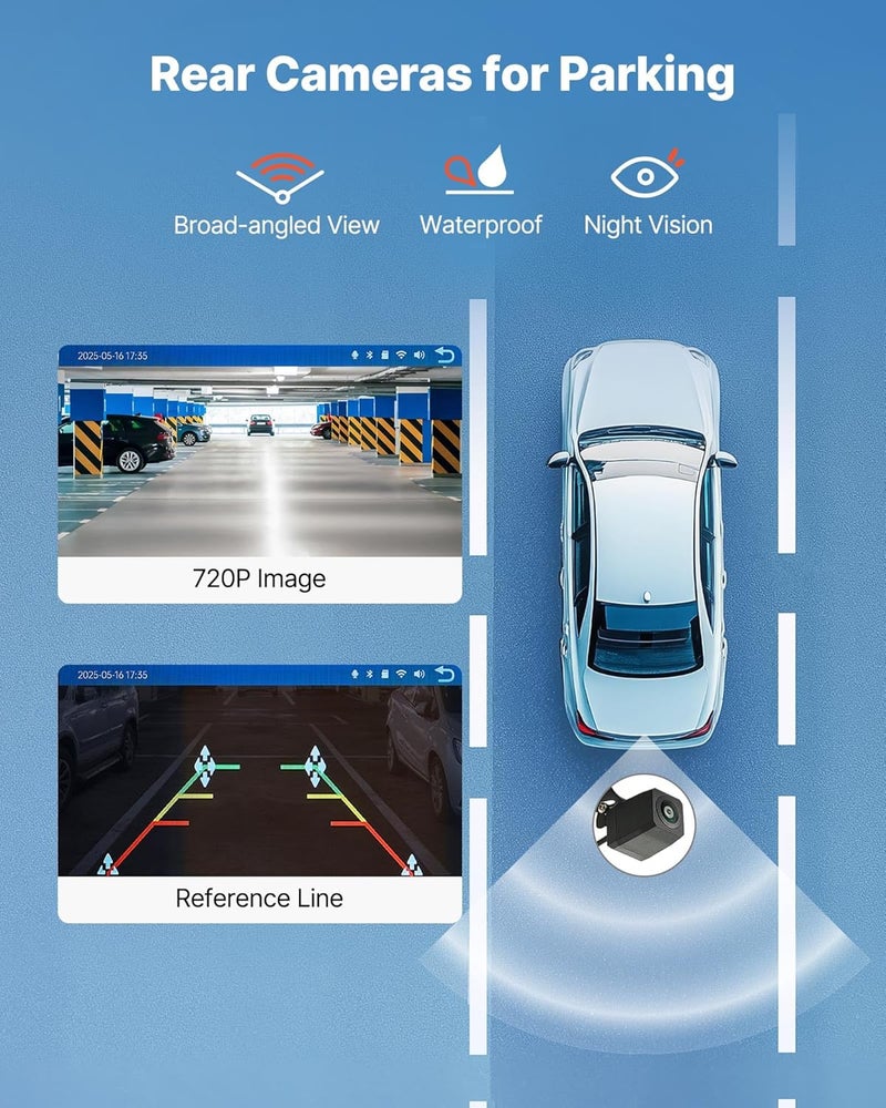 VEVOR Wireless Car Stereo, 9-Inch HD Portable Radio Touch Screen Compatible with Apple CarPlay & Android Auto, CarPlay Screen with Backup Camera, Voice Control, Mirror Link, Bluetooth, GPS Navigation - Image 4